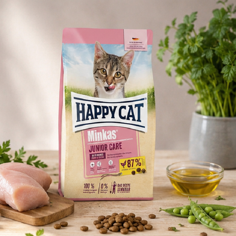 غذای خشک بچه گربه هپی کت مینکاس جونیور 10 کیلوگرم Happy Cat Minkas Junior