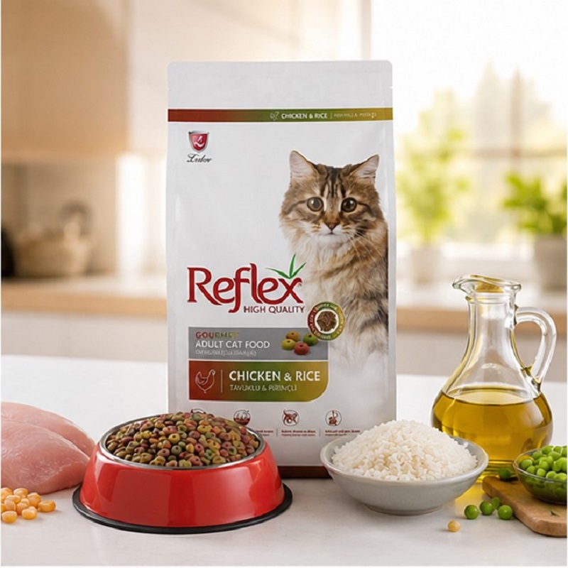غذای خشک گربه بالغ مولتی کالر رفلکس 15 کیلوگرم Reflex Multicolor Cat Dry food