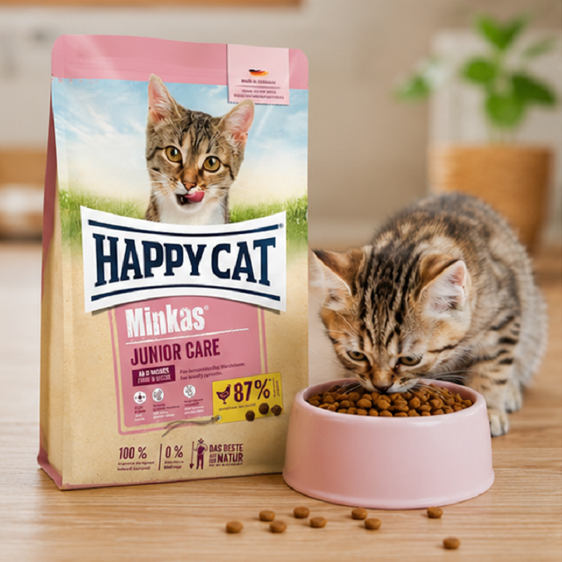 غذای خشک بچه گربه جونیور هپی کت مینکاس 2 کیلوگرم Happy Cat Minkas Junior