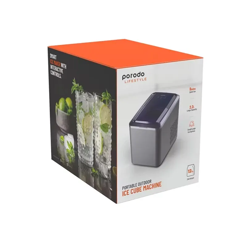 دستگاه یخ ساز قابل حمل پرودو مدل Porodo Portable Outdoor Ice Cube Machine 2.2L PD-LSICMV2