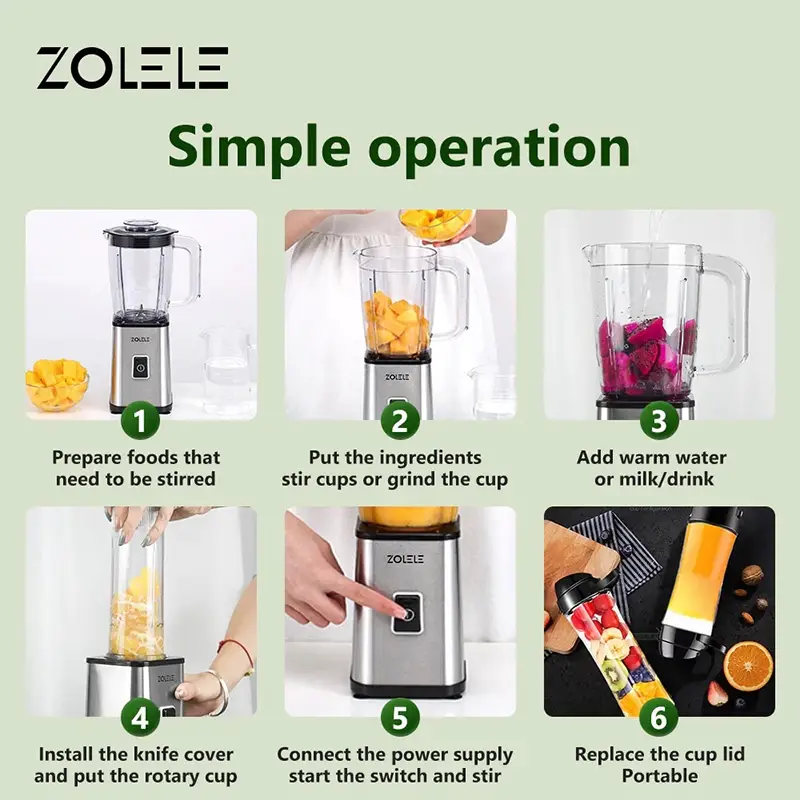 آبمیوه گیری چند منظوره Zolele Zi101