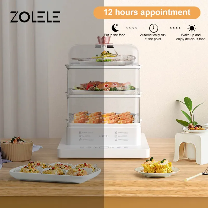 بخارپز سه لایه شیائومی مدل Zolele ZM100 Electric Steamer
