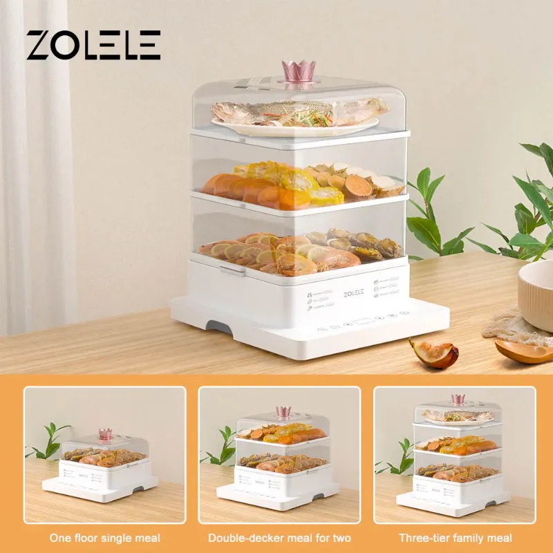 بخارپز سه لایه شیائومی مدل Zolele ZM100 Electric Steamer