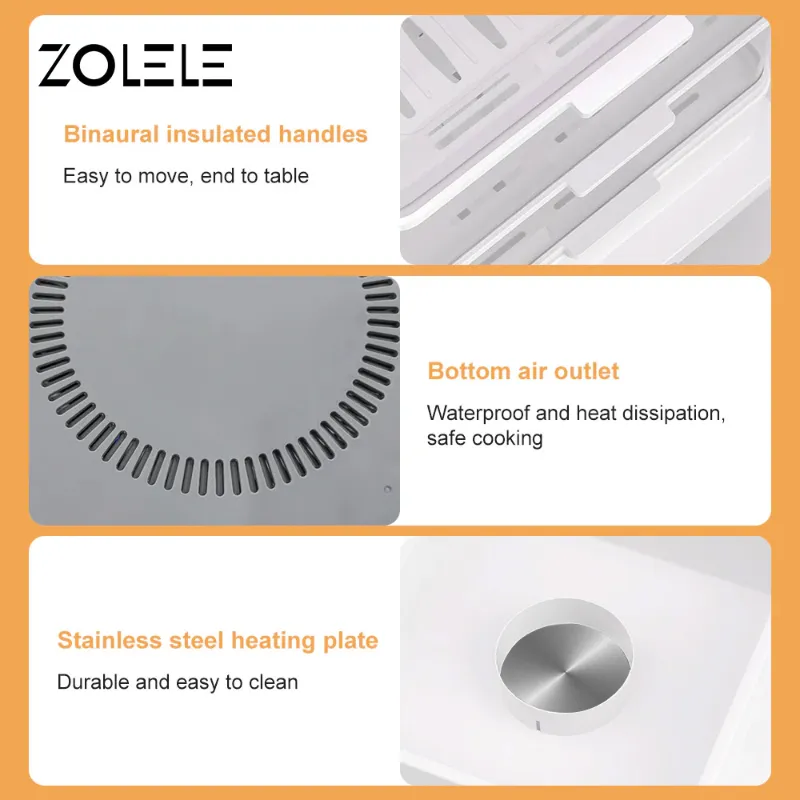 بخارپز سه لایه شیائومی مدل Zolele ZM100 Electric Steamer