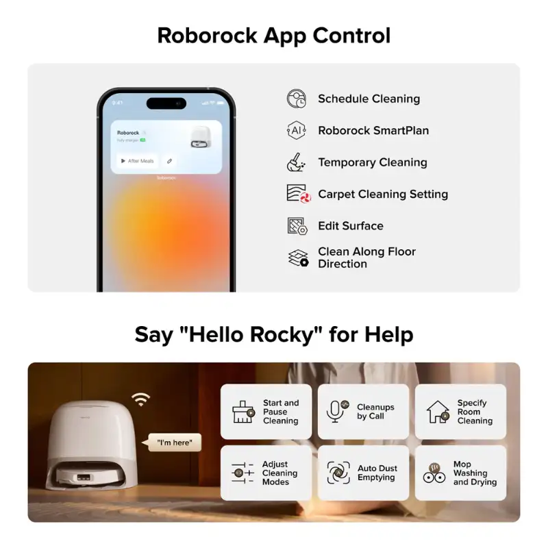 جارو رباتیک روبوراک مدل Roborock Qrevo CurvX