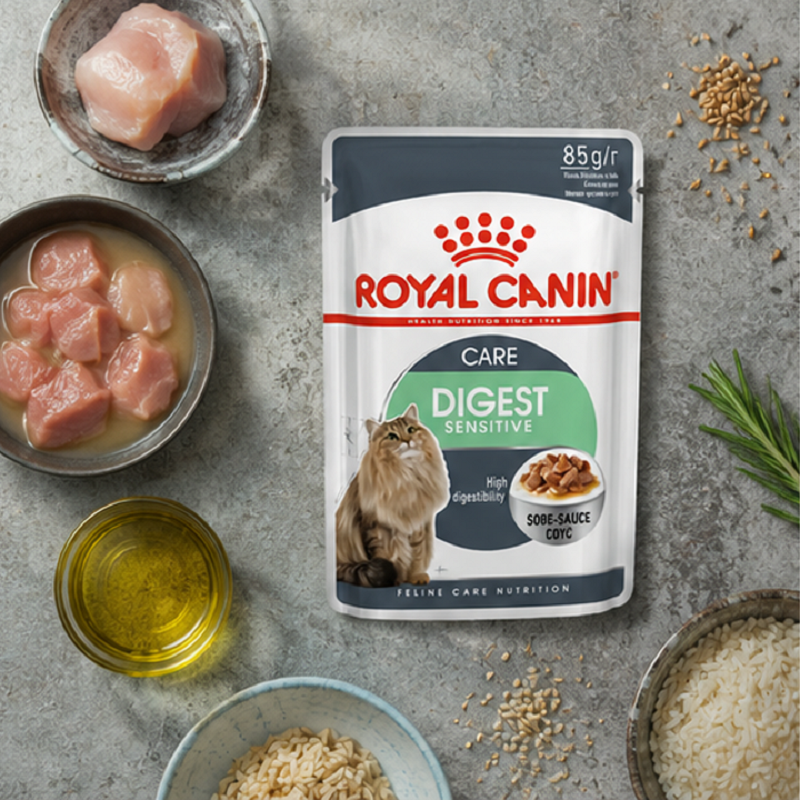 غذای پوچ گربه رویال کنین دایجستیو 85گرم RoyalCanin Digestive