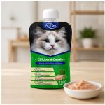 پودینگ گربه آمنا با طعم مرغ و کت نیپ 100گرم Amna Cat Pouch