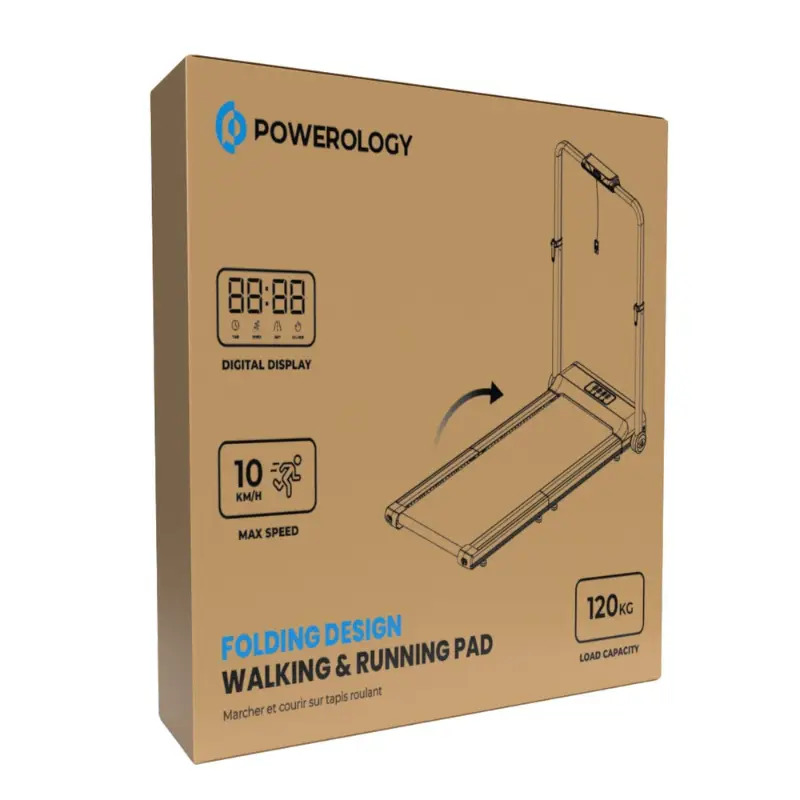 تردمیل تاشو مدل Powerology Folding Design Walking and Running Pad PFTRDMLBK
