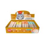 بستنی گربه با 4 طعم مختلف ونپی 100 عددی 1.4 کیلوگرم Wanpy Creamy