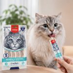 بستنی درمانی گربه با طعم مرغ و ماهی کاد ونپی (هربال کنترل) 14 گرم Wanpy Creamy