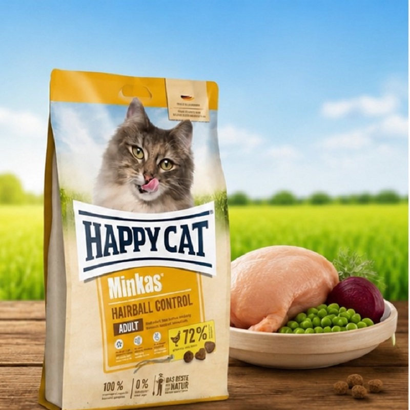 غذای خشک گربه هپی کت مینکاس هربال کنترل 1 کیلوگرم Happy Cat Food