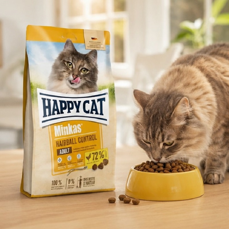 غذای خشک گربه هپی کت مینکاس هربال کنترل 1 کیلوگرم Happy Cat Food