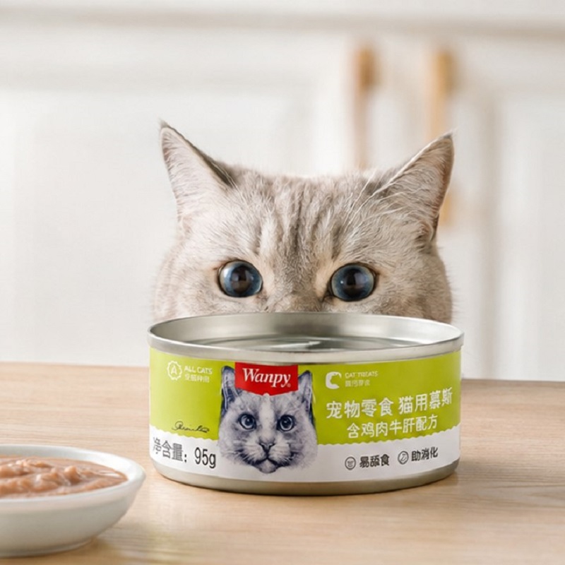 کنسرو گربه ونپی طعم مرغ 85 گرم Wanpy Canned