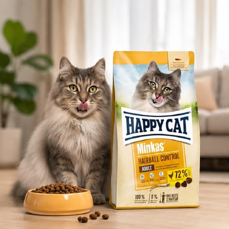غذای خشک گربه هپی کت مینکاس هربال کنترل 2 کیلوگرم Happy Cat Food