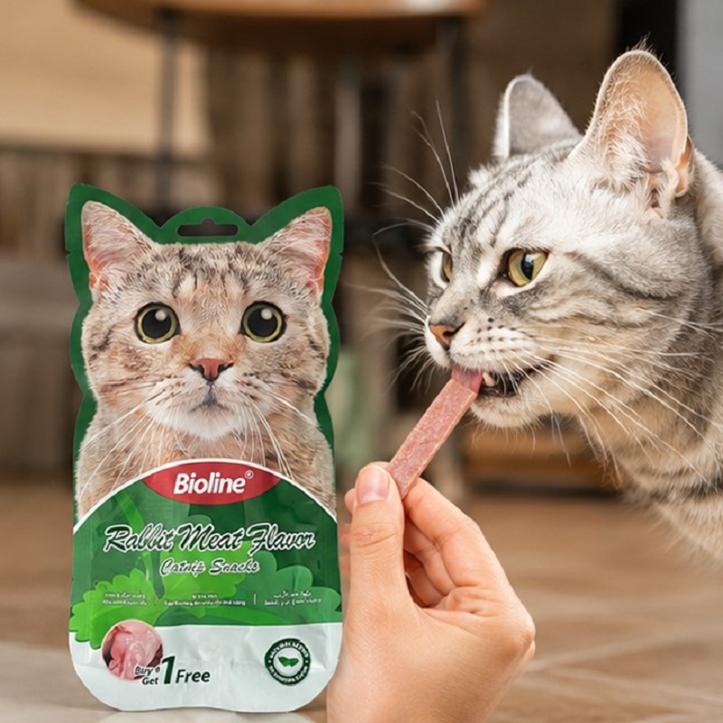 بستنی گربه بایولاین طعم خرگوش 5 عددی Bioline Creamy