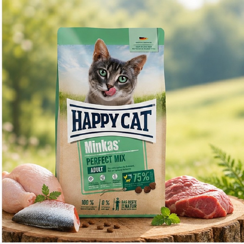 غذای خشک گربه هپی کت مینکاس میکس 10 کیلوگرم Happy Cat Food