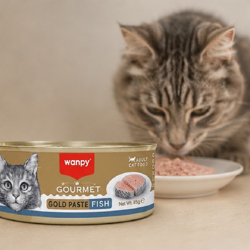 کنسرو گربه گورمت ونپی با طعم ماهی تن 85 گرم Wanpy Canned