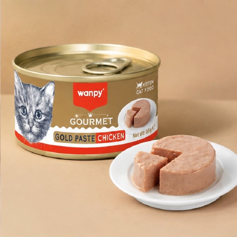 کنسرو بچه گربه گورمت ونپی با طعم مرغ 85 گرم Wanpy Canned