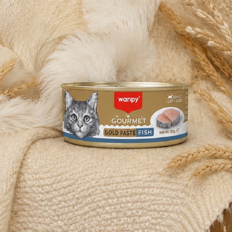 کنسرو گربه گورمت ونپی با طعم ماهی تن 85 گرم Wanpy Canned