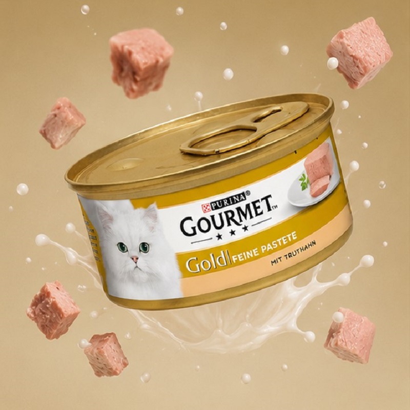 کنسرو گربه گورمت طعم گوشت گاو 85 گرم Gourmet Canned