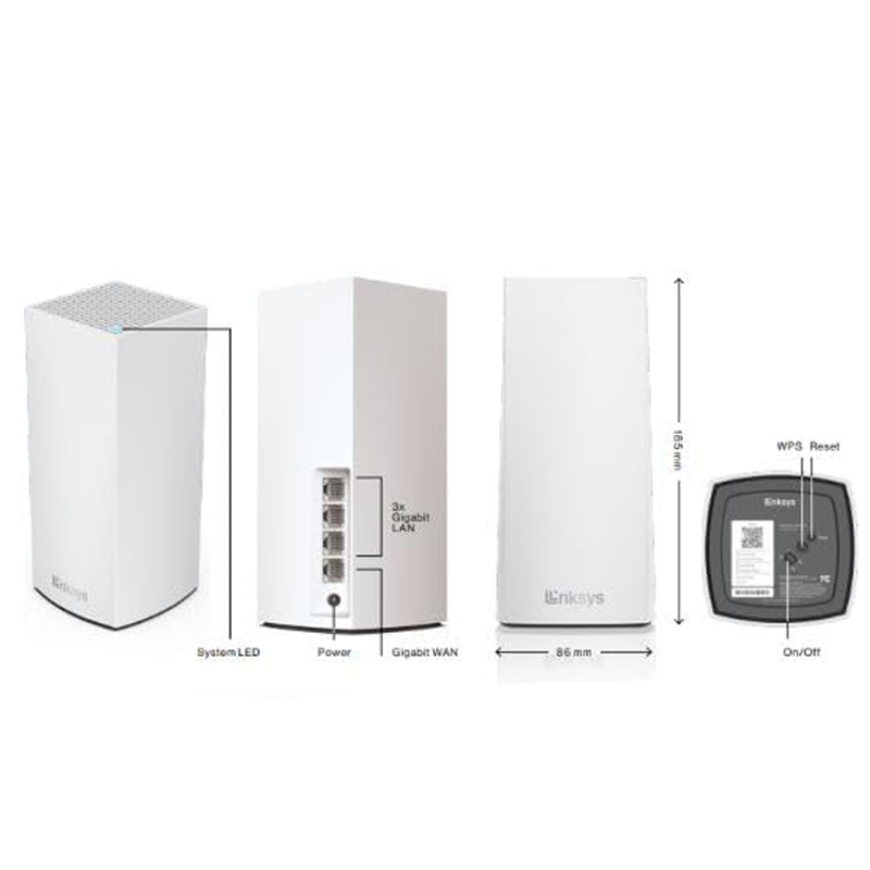 روتر دو بانده لینک سیس مدل Linksys MX5500 VELOP AX5400 3PK +WiFi 6