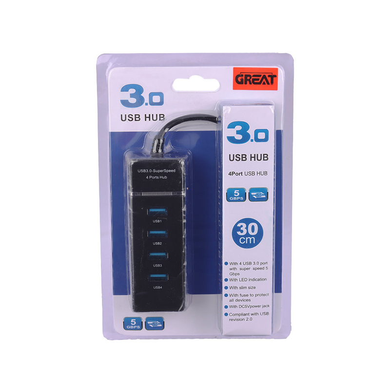 هاب 4 پورت USB3.0 گریت Great 303