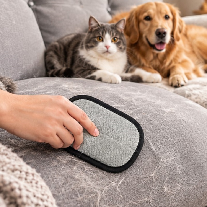 دستکش پرزگیر موی سگ و گربه Gloves Dog and cat