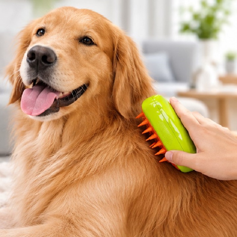 برس موی سگ و گربه بخارسرد شارژی مدل انبه Hair Brush