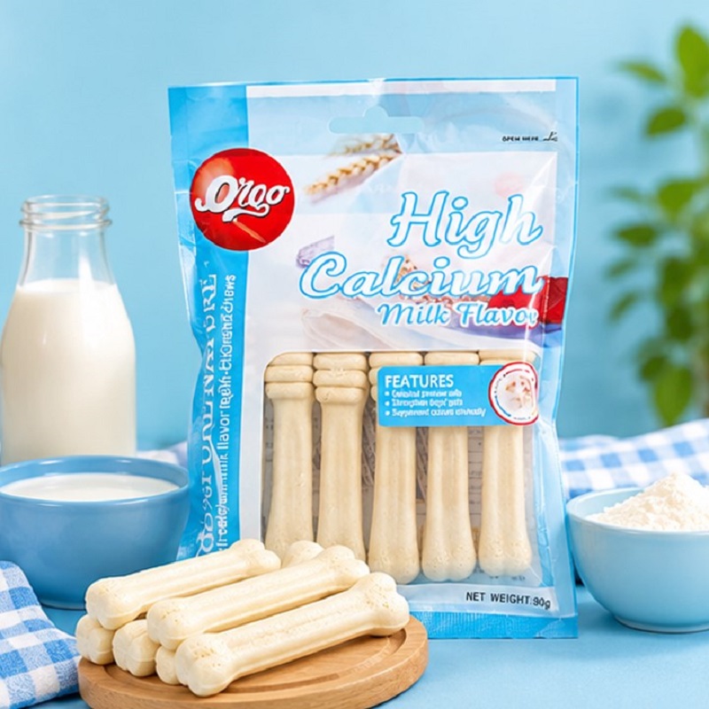 تشویقی دنتال سگ مدل مسواکی طعم شیری 90 گرم Dental Snack