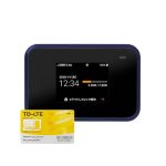 مودم 4.5G قابل حمل و پاور بانک یوکیو شارپ مدل Speed Wifi Next W07 به همراه سیم کارت فن آوا 90 گیگ شش ماهه