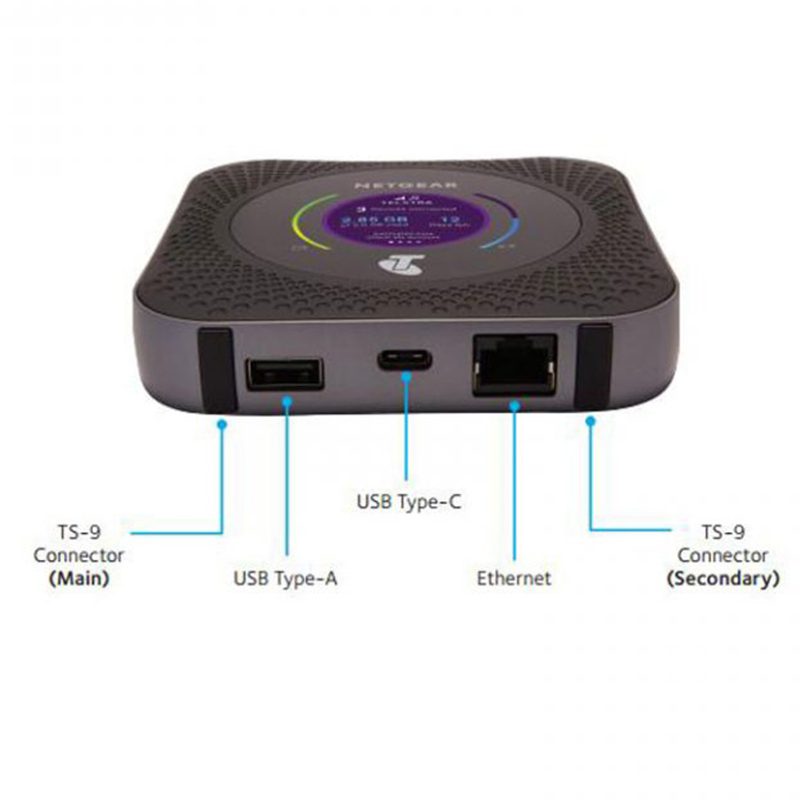 مودم 4.5G قابل حمل لن دار نتگیر مدل Nighthawk M1 MR1100 CAT16 با قابلیت آنتن خارجی و تجمیع فرکانس