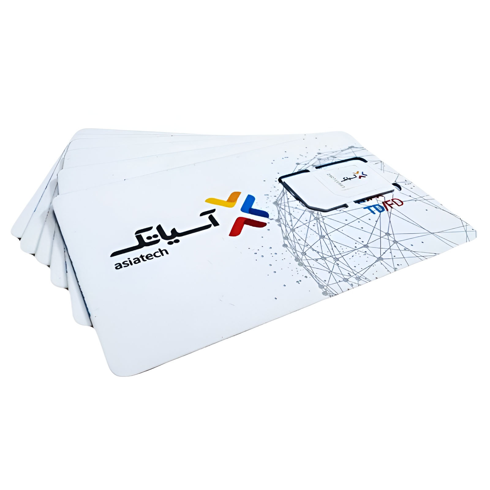 سیم کارت اینترنت 4G/4.5G/5G/TD-LTE آسیاتک همراه با بسته 30 گیگ سه ماهه