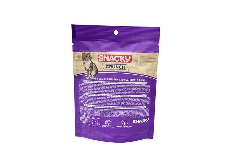 تشویقی گربه اسنکی کرانچ مدل Snacky Crunch Hair & Skin Care طعم مرغ وزن 60 گرم