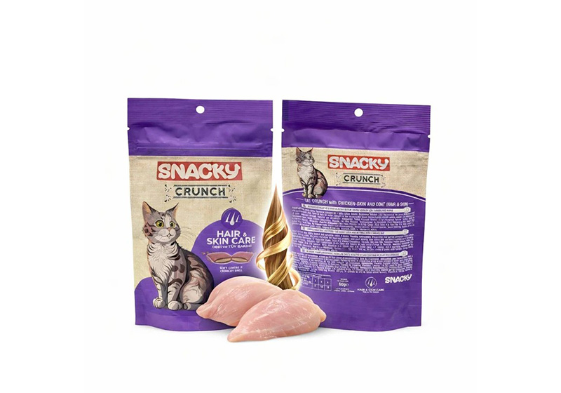 تشویقی گربه اسنکی کرانچ مدل Snacky Crunch Hair & Skin Care طعم مرغ وزن 60 گرم