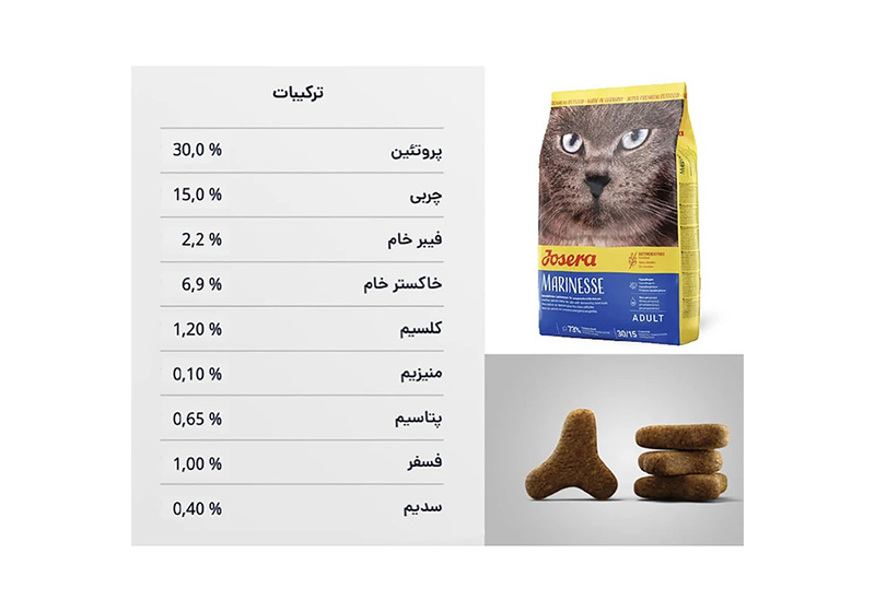 غذای خشک گربه جوسرا مدل مرینس Josera Marinesse وزن 2 کیلوگرم