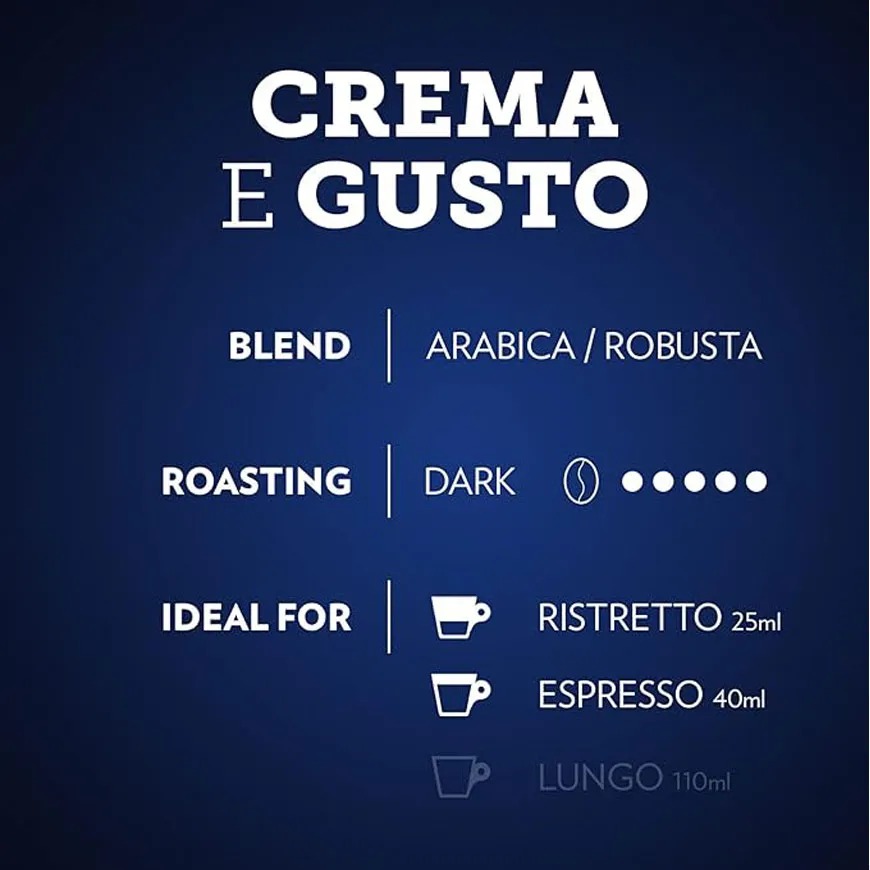 کپسول قهوه لاوازا کرما گوستو فورته شدت 13 Lavazza Crema gusto Forte
