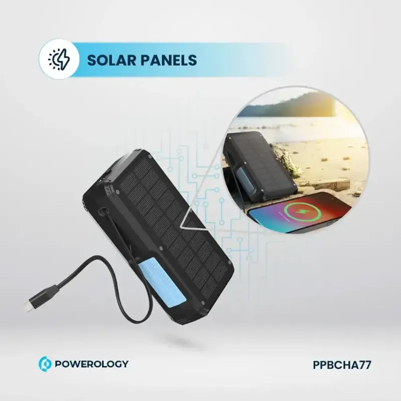 پاوربانک خورشیدی پاورولوژی مدل PPBCHA77