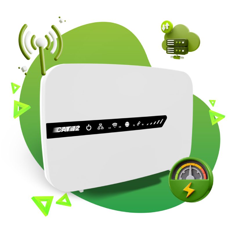 مودم 4.5G/TD-LTE مبین نت مدل MN-C1210EQ به همراه 30 گیگابایت اینترنت سه ماهه