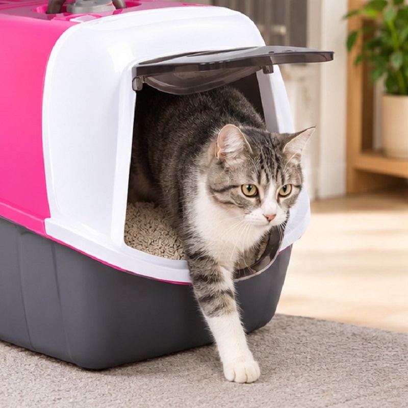 ظرف خاک مسقف جورج به همراه بیلچه Cat litter box