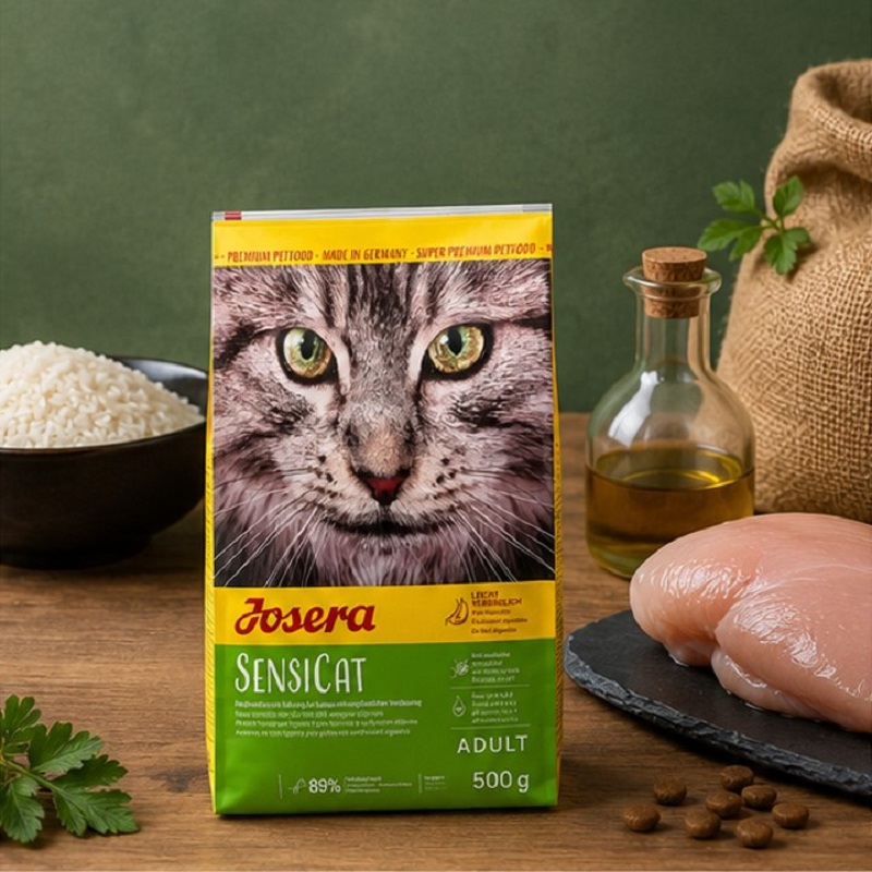 غذای خشک گربه جوسرا مدل سنسی کت Josera sensicat وزن 500 گرم