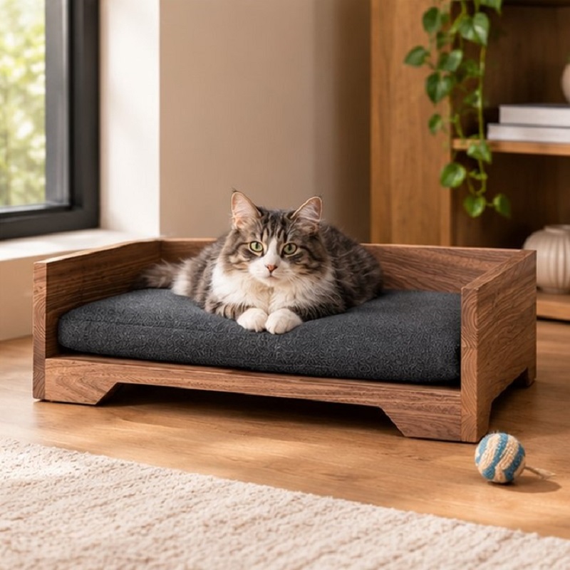 تخت چوبی سگ و گربه مدرن مدل 1130 Pet Bed