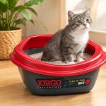 ظرف خاک گربه لبه دار جورج به همراه بیلچه Cat litter box