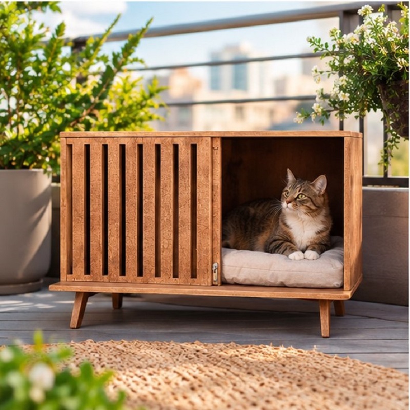 خانه چوبی گربه و سگ مدرن مدل 1135 Pet House