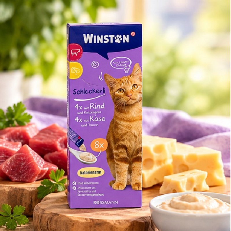 بستنی گربه با طعم گوشت گوساله و پنیر برند وینستون 8 عددی Winston Ice Cream