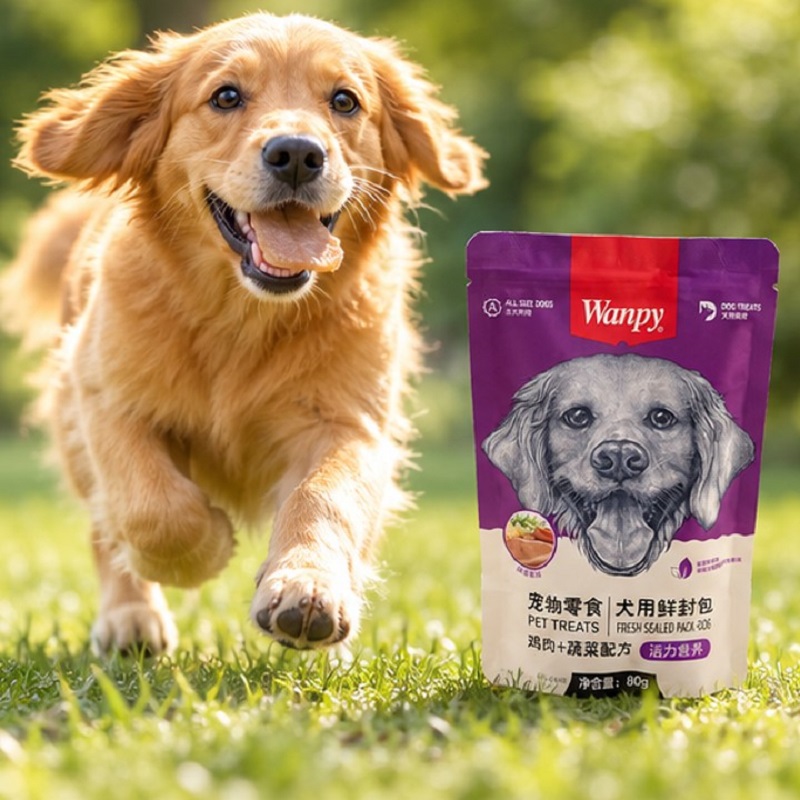 پوچ سگ ونپی طعم مرغ و سبزیجات 80 گرم Wanpy Pouch