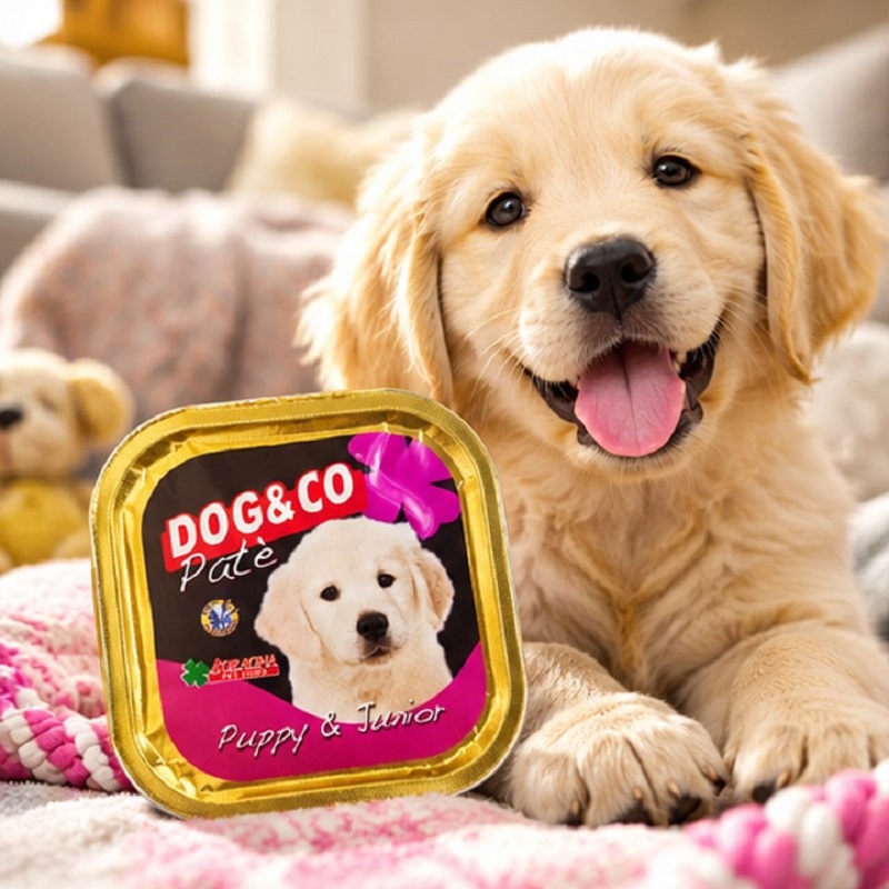 کنسرو سگ با طعم مرغ و گوشت گوساله داگ اند کو ۱۵۰ گرم Dog & Co Food
