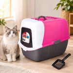 ظرف خاک مسقف جورج به همراه بیلچه Cat litter box